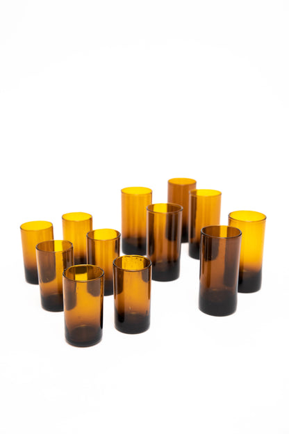 Tall Amber Glass (6)