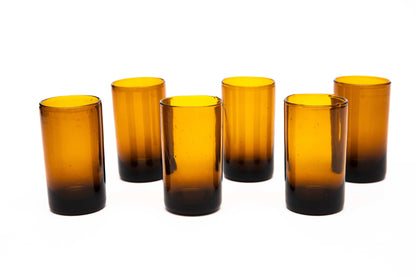 Tall Amber Glass (6)