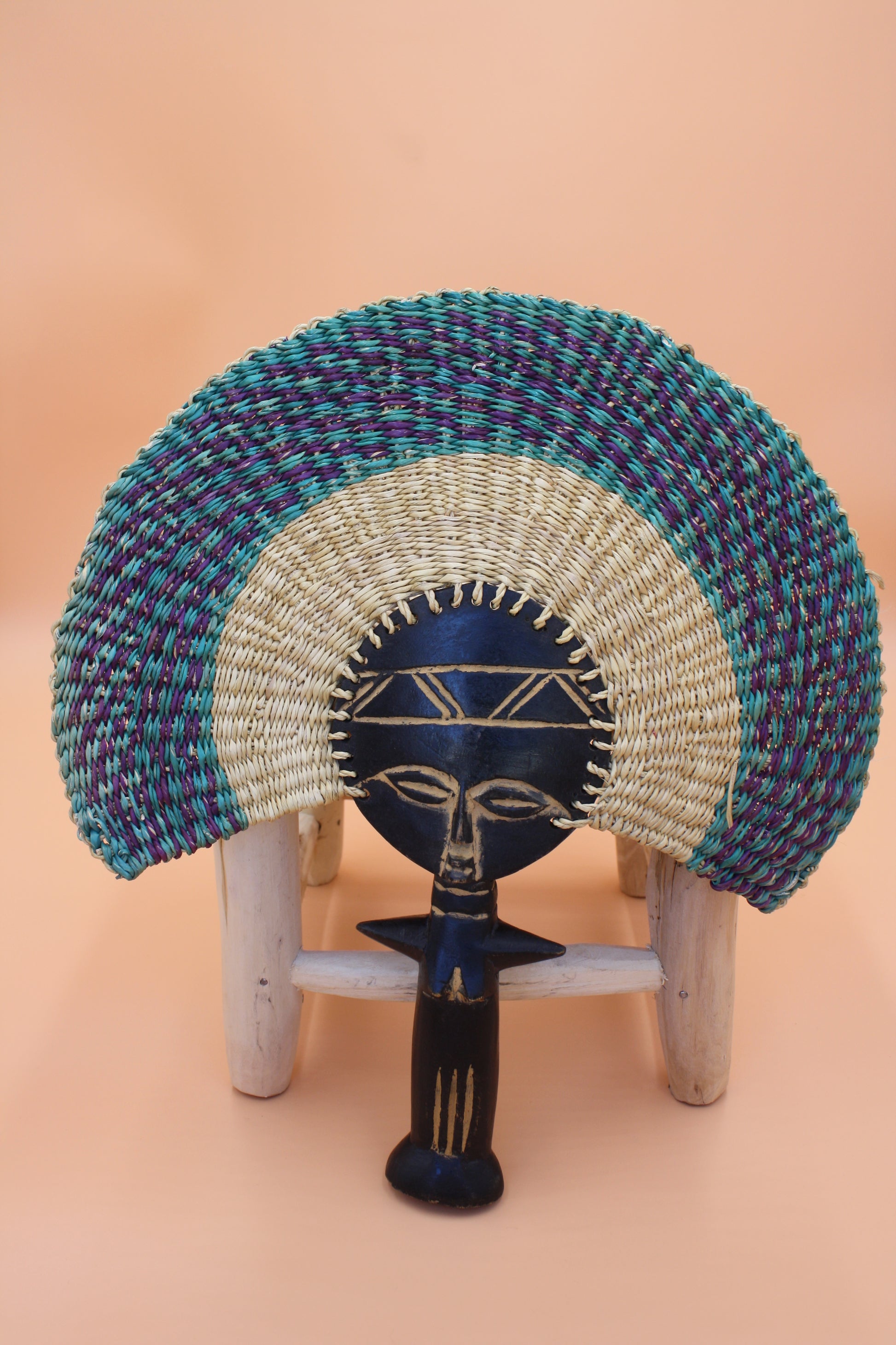 Fan for wall decor handmade by women in Ghana and beautiful wall decor