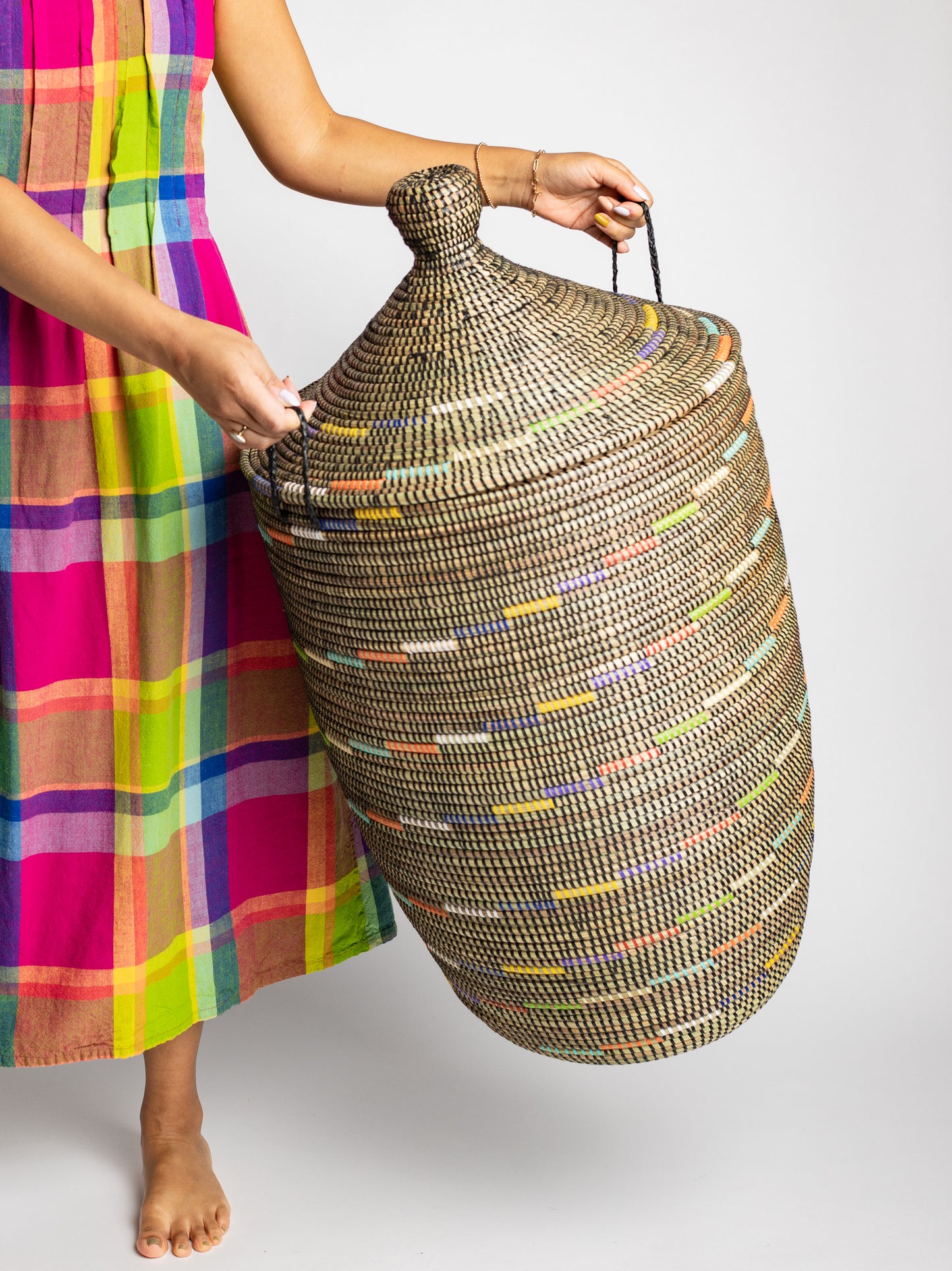 Baskets - 3 nesting sizes with design and handmade in West Africa