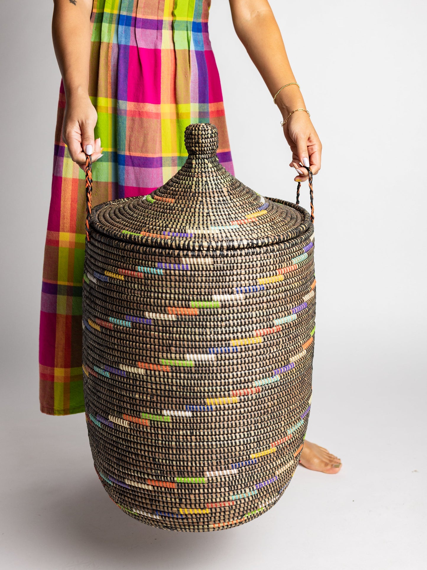 Baskets - 3 nesting sizes with design and handmade in West Africa