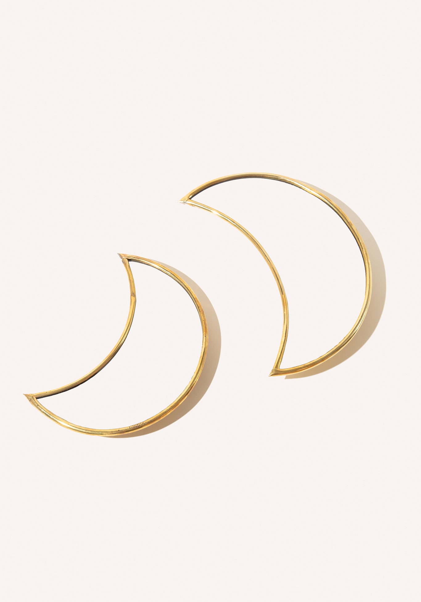 Crescent Moon Brass Mirror